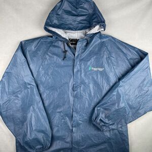 Frogg Toggs Rain Jacket Men L Blue Hooded Waterproof UL12104-12 Outdoor Packable